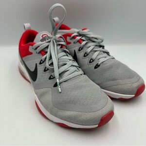 Nike Zoom Womens 7.5 Ohio State Buckeyes NCAA Running Athletic Shoes Gray Red